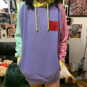 teddy fresh colorblock hoodie